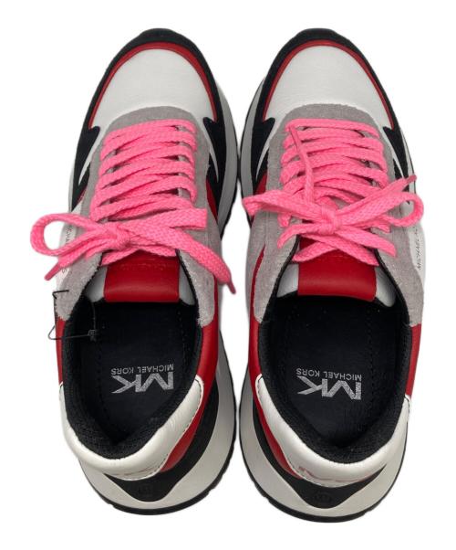 MICHAEL KORS（マイケル・コース）MICHAEL KORS (マイケル・コース) ローカットスニーカー ブラック×レッド サイズ:US8（約26.0㎝）の古着・服飾アイテム