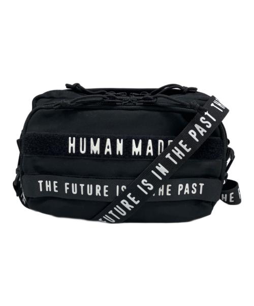HUMAN MADE（ヒューマンメイド）HUMAN MADE (ヒューマンメイド) ナイロンショルダーバッグ ブラックの古着・服飾アイテム