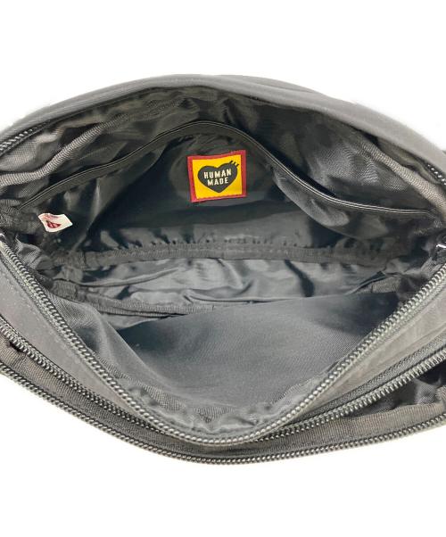 HUMAN MADE（ヒューマンメイド）HUMAN MADE (ヒューマンメイド) ナイロンショルダーバッグ ブラックの古着・服飾アイテム