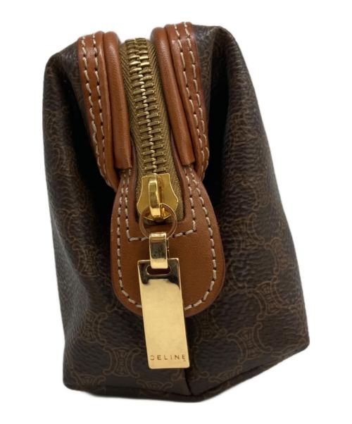 CELINE（セリーヌ）CELINE (セリーヌ) ポーチ マカダム柄 ブラウンの古着・服飾アイテム