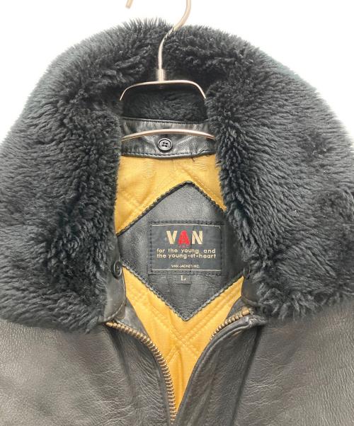 VAN JAC（ヴァン・ヂャケット）VAN JAC (ヴァン・ヂャケット) レザージャケット ブラック サイズ:SIZE Lの古着・服飾アイテム