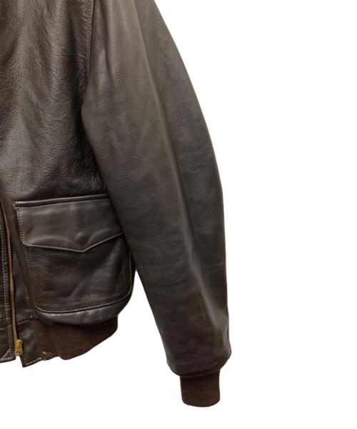 VANSON（バンソン）VANSON (バンソン) A-2 レザージャケット ブラウン サイズ:SIZE 38（約Lサイズ相当）の古着・服飾アイテム