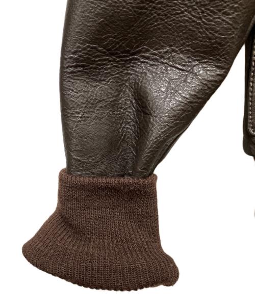 VANSON（バンソン）VANSON (バンソン) A-2 レザージャケット ブラウン サイズ:SIZE 38（約Lサイズ相当）の古着・服飾アイテム