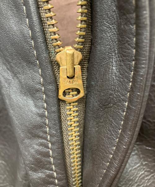 VANSON（バンソン）VANSON (バンソン) A-2 レザージャケット ブラウン サイズ:SIZE 38（約Lサイズ相当）の古着・服飾アイテム