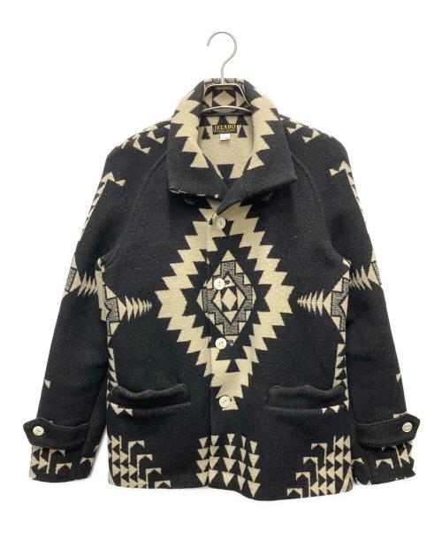 JELADO（ジェラード）JELADO (ジェラード) ウールコート salem coat ベージュ×ブラック サイズ:SIZE 38の古着・服飾アイテム