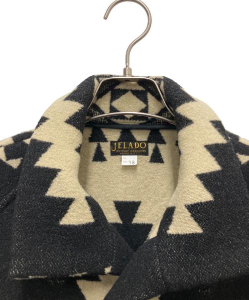 JELADO（ジェラード）JELADO (ジェラード) ウールコート salem coat ベージュ×ブラック サイズ:SIZE 38の古着・服飾アイテム