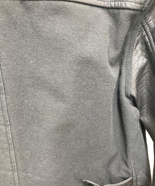 DUFFER（ダファー）DUFFER (ダファー) 切替レザージャケット ブラック サイズ:SIZE Lの古着・服飾アイテム
