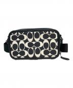 COACHコーチ）の古着「ショルダーバッグ　クロスボディ・シグネチャー キャンバス」｜ブラック