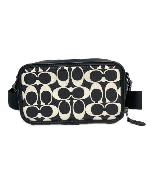 COACH（コーチ）COACH (コーチ) ショルダーバッグ　	クロスボディ・シグネチャー キャンバス ブラックの古着・服飾アイテム