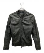 EMPORIO ARMANIエンポリオアルマーニ）の古着「レザージャケット」｜ブラック