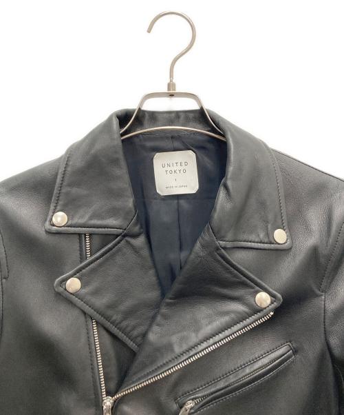 UNITED TOKYO（ユナイテッドトーキョー）UNITED TOKYO (ユナイテッドトーキョー) ダブルライダースジャケット ブラック サイズ:SIZE 1の古着・服飾アイテム