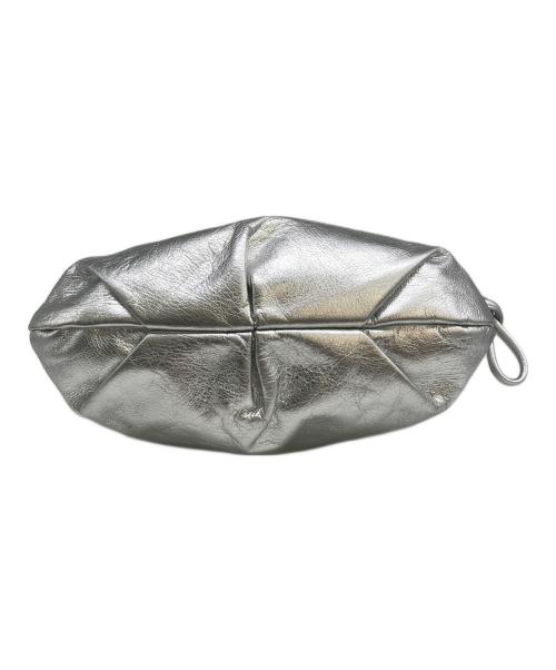 russet（ラシット）russet (ラシット) レザー巾着ショルダーバッグ silverの古着・服飾アイテム