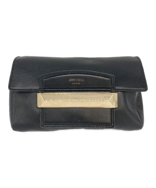 JIMMY CHOO（ジミーチュウ）JIMMY CHOO (ジミーチュウ) チェーンショルダーバッグ ブラックの古着・服飾アイテム