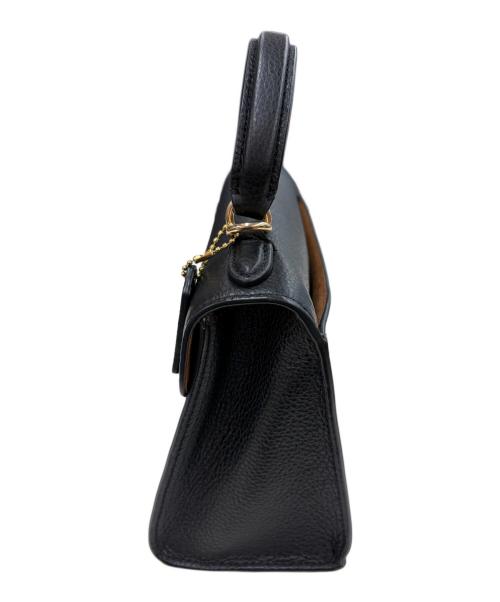 COACH（コーチ）COACH (コーチ) ショルダーバッグ ペッパー サッチェル シグネチャー ブラックの古着・服飾アイテム