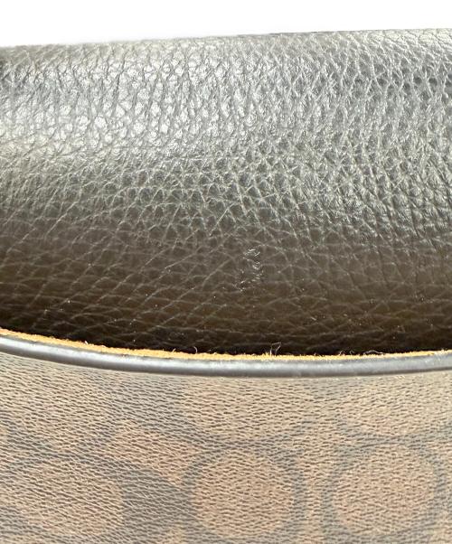 COACH（コーチ）COACH (コーチ) ショルダーバッグ ペッパー サッチェル シグネチャー ブラックの古着・服飾アイテム