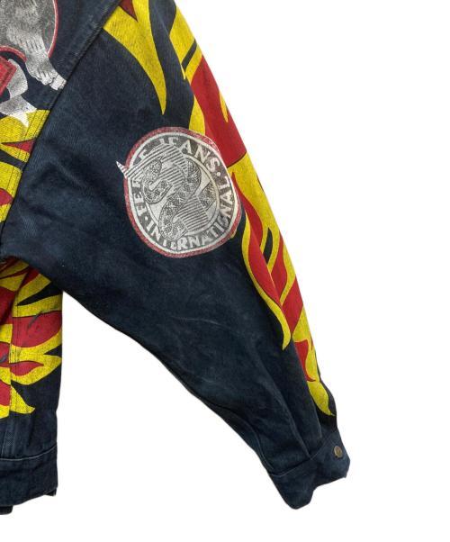 FERRE JEANS（フリージーンズ）FERRE JEANS (フリージーンズ) ペイントデニムジャケット ブラック サイズ:SIZE 44の古着・服飾アイテム