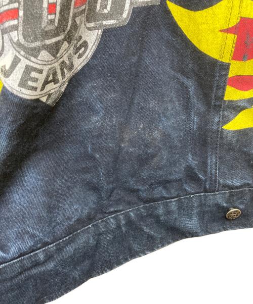 FERRE JEANS（フリージーンズ）FERRE JEANS (フリージーンズ) ペイントデニムジャケット ブラック サイズ:SIZE 44の古着・服飾アイテム