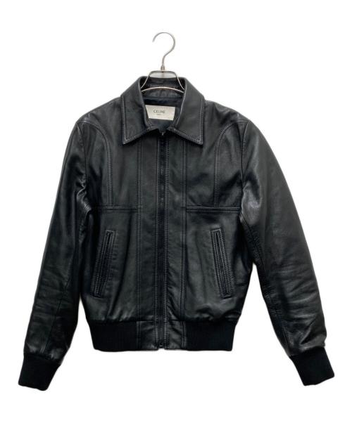 CELINE（セリーヌ）CELINE (セリーヌ) ラムレザージャケット ブラック サイズ:44の古着・服飾アイテム