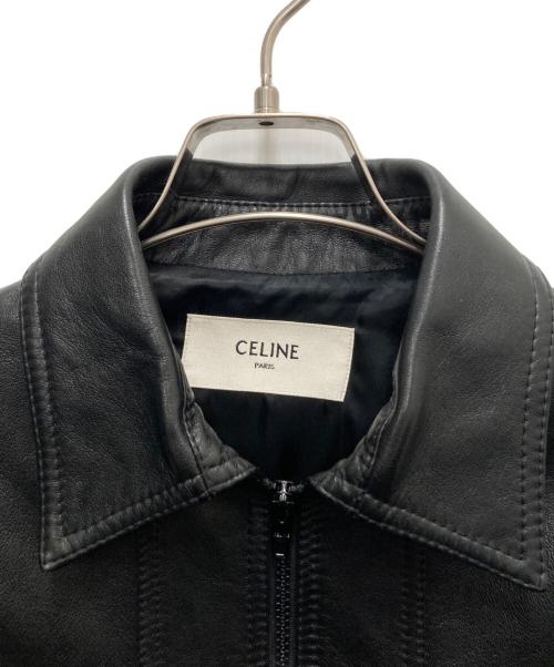 CELINE（セリーヌ）CELINE (セリーヌ) ラムレザージャケット ブラック サイズ:44の古着・服飾アイテム