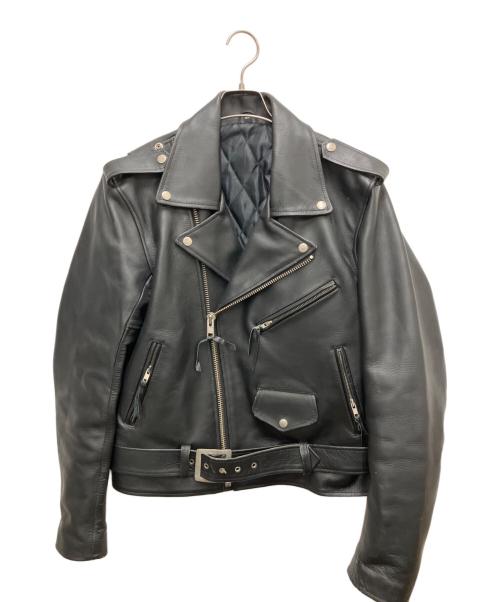 FREEDOM（フリーダム）FREEDOM (フリーダム) レザーライダースジャケット ブラック サイズ:SIZE 44の古着・服飾アイテム