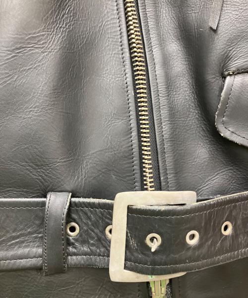 FREEDOM（フリーダム）FREEDOM (フリーダム) レザーライダースジャケット ブラック サイズ:SIZE 44の古着・服飾アイテム