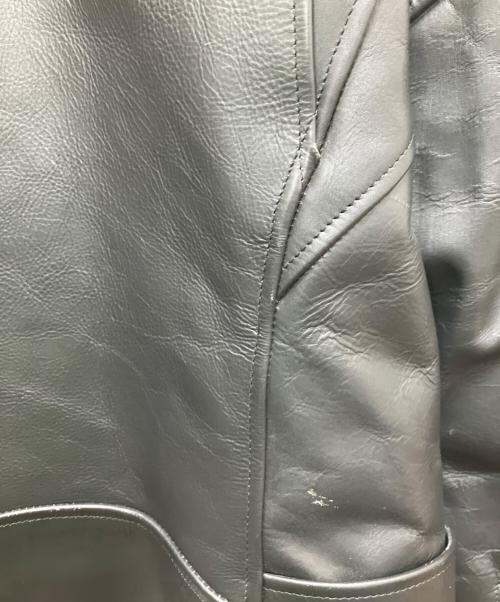 FREEDOM（フリーダム）FREEDOM (フリーダム) レザーライダースジャケット ブラック サイズ:SIZE 44の古着・服飾アイテム