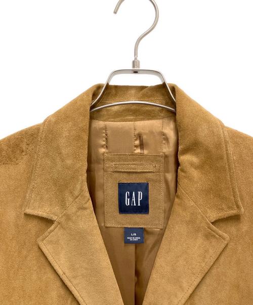 GAP（ギャップ）GAP (ギャップ) スウェードレザーテーラードジャケット ベージュ サイズ:SIZE Lの古着・服飾アイテム