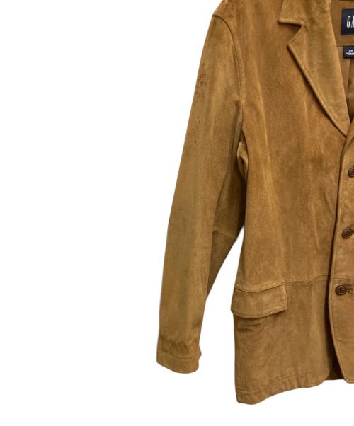 GAP（ギャップ）GAP (ギャップ) スウェードレザーテーラードジャケット ベージュ サイズ:SIZE Lの古着・服飾アイテム