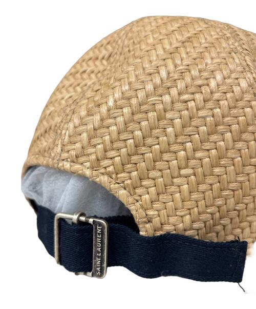 Saint Laurent Paris（サンローランパリ）Saint Laurent Paris (サンローランパリ) ベースボールキャップ アイボリー×ネイビーの古着・服飾アイテム