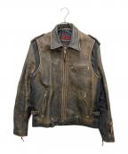 INDIAN MOTORCYCLEインディアンモーターサイクル）の古着「レザージャケット」｜ブラック