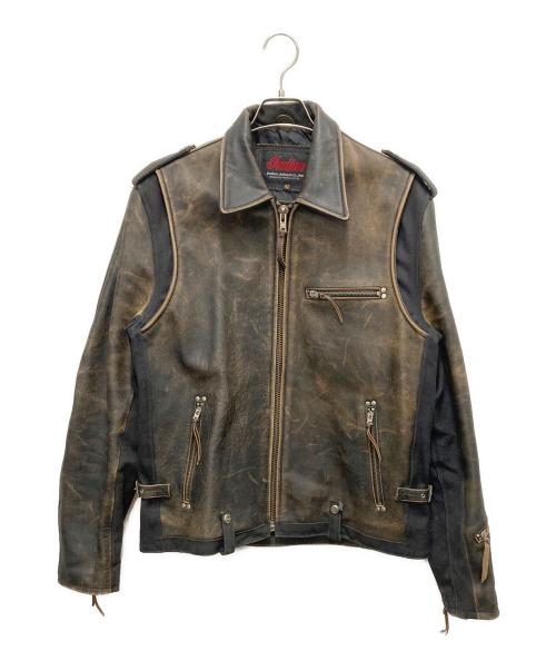 INDIAN MOTORCYCLE（インディアンモーターサイクル）INDIAN MOTORCYCLE (インディアンモーターサイクル) レザージャケット ブラック サイズ:SIZE42の古着・服飾アイテム