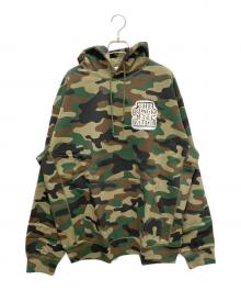 THE BLACK EYE PATCH（ブラックアイパッチ）の古着「SPRAYED OG LABEL HOODIE」｜オリーブ