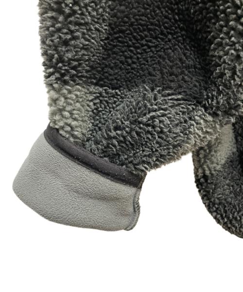 HUMAN MADE（ヒューマンメイド）HUMAN MADE (ヒューマンメイド)  CHECK BOA FLEECE JACKET（チェック　ボア　フリースジャケット） ブラック×グレー サイズ:SIZE Lの古着・服飾アイテム