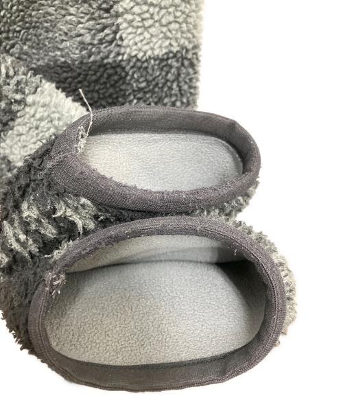 HUMAN MADE（ヒューマンメイド）HUMAN MADE (ヒューマンメイド)  CHECK BOA FLEECE JACKET（チェック　ボア　フリースジャケット） ブラック×グレー サイズ:SIZE Lの古着・服飾アイテム