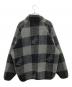 HUMAN MADE (ヒューマンメイド)  CHECK BOA FLEECE JACKET（チェック　ボア　フリースジャケット） ブラック×グレー サイズ:SIZE L：24000円
