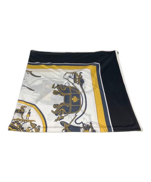 HERMES（エルメス）HERMES (エルメス) シルクスカーフ ネイビーの古着・服飾アイテム