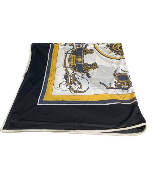 HERMES（エルメス）HERMES (エルメス) シルクスカーフ ネイビーの古着・服飾アイテム