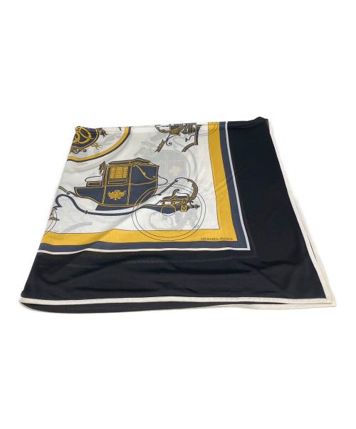 HERMES（エルメス）HERMES (エルメス) シルクスカーフ ネイビーの古着・服飾アイテム
