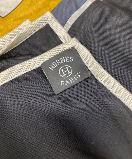 HERMES（エルメス）HERMES (エルメス) シルクスカーフ ネイビーの古着・服飾アイテム