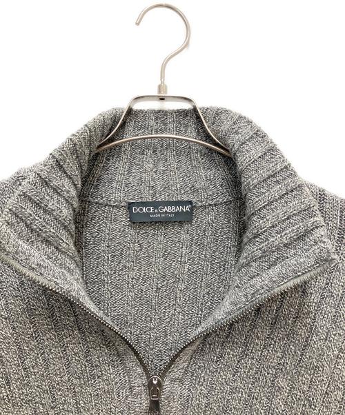 DOLCE & GABBANA（ドルチェ＆ガッバーナ）DOLCE & GABBANA (ドルチェ＆ガッバーナ) ジップニット グレー サイズ:SIZE 50の古着・服飾アイテム