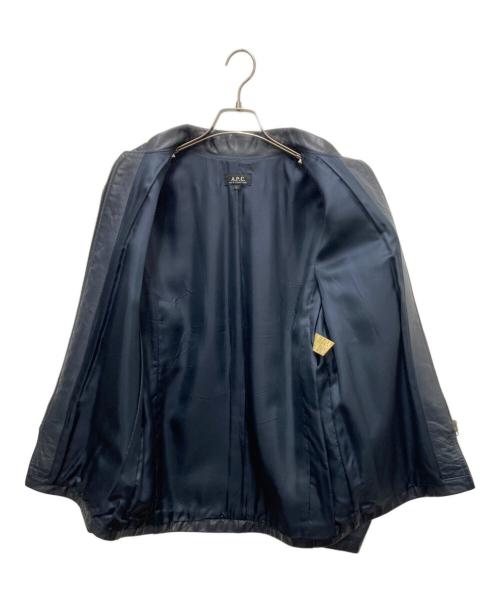 A.P.C.（アーペーセー）A.P.C. (アーペーセー) ライダースジャケット ネイビー サイズ:SIZE Sの古着・服飾アイテム