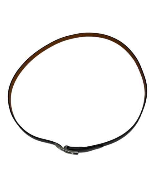 HERMES（エルメス）HERMES (エルメス) レザーブレスレット ブラックの古着・服飾アイテム