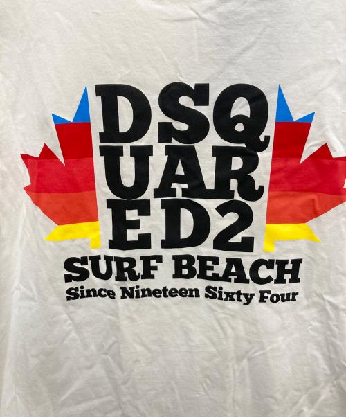 DSQUARED2（ディースクエアード）DSQUARED2 (ディースクエアード) 半袖カットソー ホワイト サイズ:XXLの古着・服飾アイテム