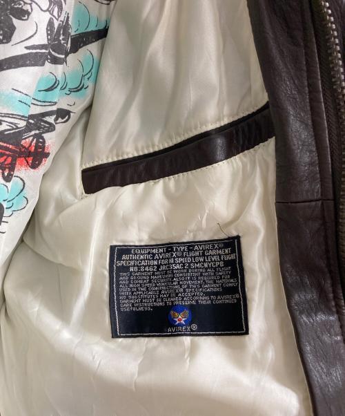 AVIREX（アヴィレックス）AVIREX (アヴィレックス) フライトジャケット ブラウン サイズ:Sの古着・服飾アイテム