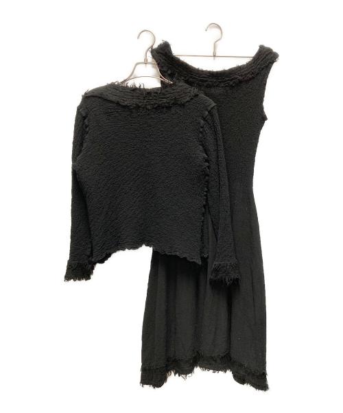 me ISSEY MIYAKE（ミーイッセイ ミヤケ）me ISSEY MIYAKE (ミーイッセイ ミヤケ) セットアップ3点セット ブラック サイズ:不明(記載なし)の古着・服飾アイテム
