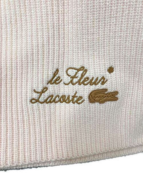 LACOSTE（ラコステ）LACOSTE (ラコステ) le FLEUR (ル フルール) アルパカウールニットポロシャツ ピンク サイズ:SIZE Mの古着・服飾アイテム