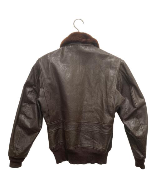 U.S NAVY（ユーエスネイビー）U.S NAVY (ユーエスネイビー) G-1レザーフライトジャケット ブラウン サイズ:SIZE 36の古着・服飾アイテム