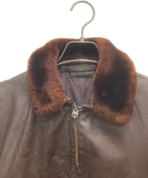 U.S NAVY（ユーエスネイビー）U.S NAVY (ユーエスネイビー) G-1レザーフライトジャケット ブラウン サイズ:SIZE 36の古着・服飾アイテム
