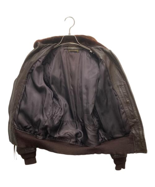 U.S NAVY（ユーエスネイビー）U.S NAVY (ユーエスネイビー) G-1レザーフライトジャケット ブラウン サイズ:SIZE 36の古着・服飾アイテム