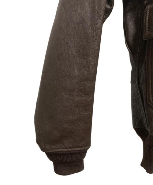 U.S NAVY（ユーエスネイビー）U.S NAVY (ユーエスネイビー) G-1レザーフライトジャケット ブラウン サイズ:SIZE 36の古着・服飾アイテム